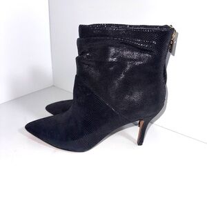 Isola Shimmering Black Heeled Boots new without tags size 6.5